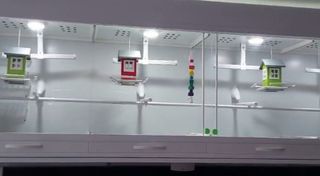 Jaula pájaros aluminio 2.5m x 0.70m