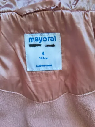 Abrigo niña rosa T4