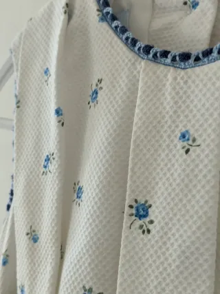 Vestido niña flores azules
