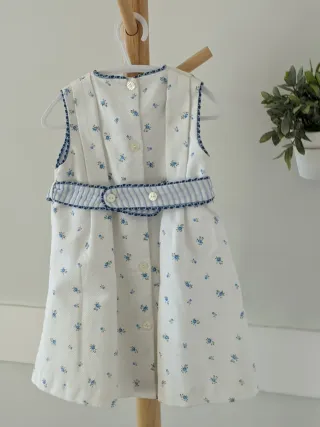 Vestido niña flores azules