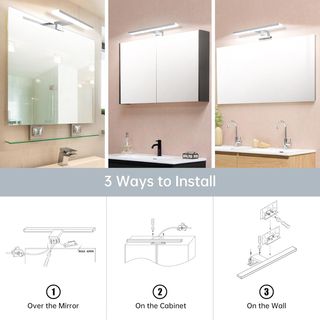 Azhien Lámpara de Espejo Baño LED 5W 500lm,Blanco