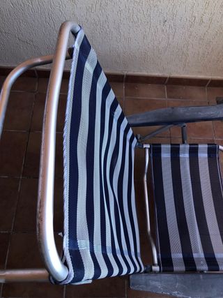 Silla plegable playa/camping azul