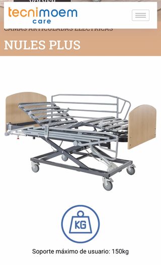 Cama articulada eléctrica 1,05 cmtrs alta gama