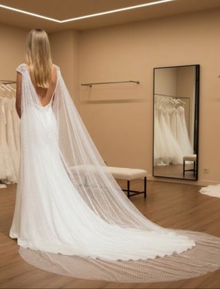 Capa novia de tul plumeti - nueva