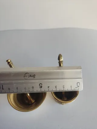 2 morteros/almireces pequeños decorativos bronce.