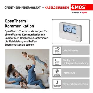Emos Digitaler Raumthermostat mit OpenTherm-Unters