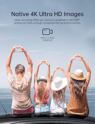 WOLFANG GA420 Cámara Deportiva Doble Pantalla 4K 6