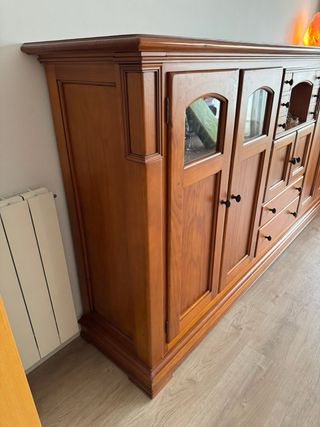 Aparador rústico madera y cristal