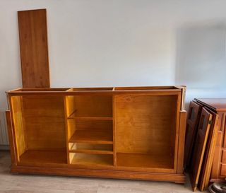 Aparador rústico madera y cristal