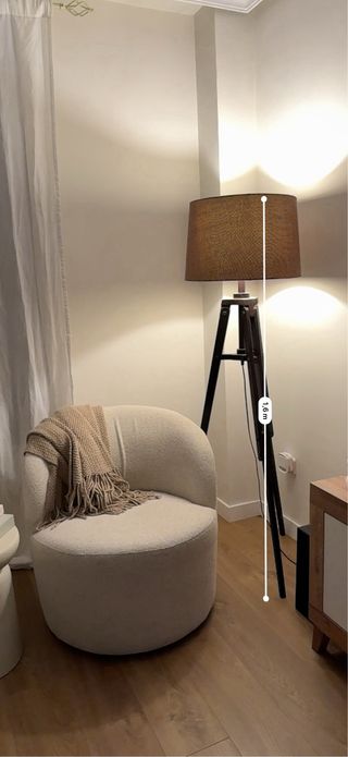 Lámpara de pie trípode Westwing madera