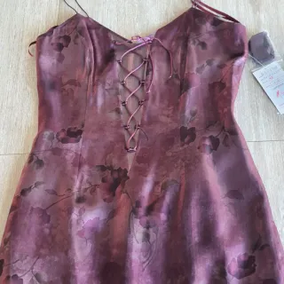 Vestido largo fiesta raso floral