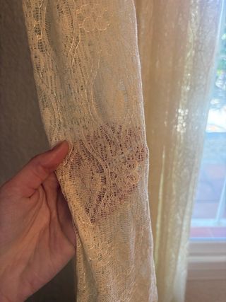 Pack Cortinas Encaje + Barra Madera Completa