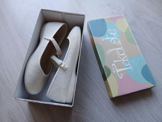 Zapatos niña ceremonia beige T33