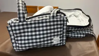 Maleta+bolsa paseo Walking mum vichy