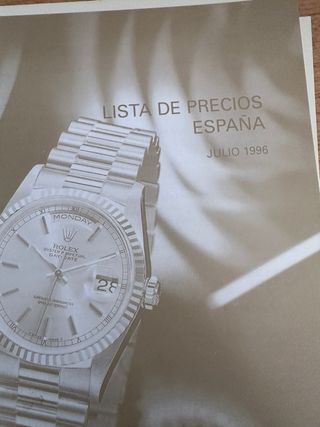 Catalogos rolex oyster  1999, 1996