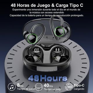 PEFUPEW Auriculares Inalámbricos Deportivos, Bluet