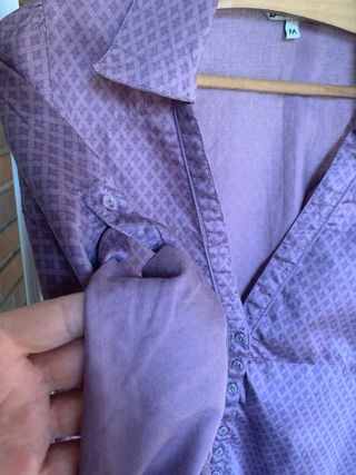 Camisa larga Stradivarius Morada Talla M