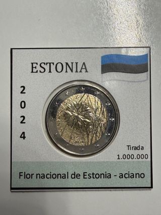 Moneda 2€ Estonia 2024 Flor Nacional