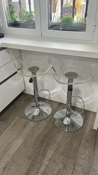 2 taburetes metacrilato transparente