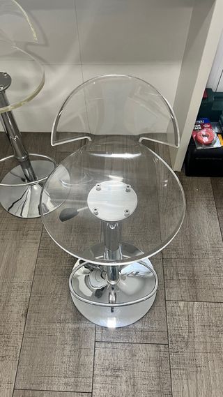 2 taburetes metacrilato transparente