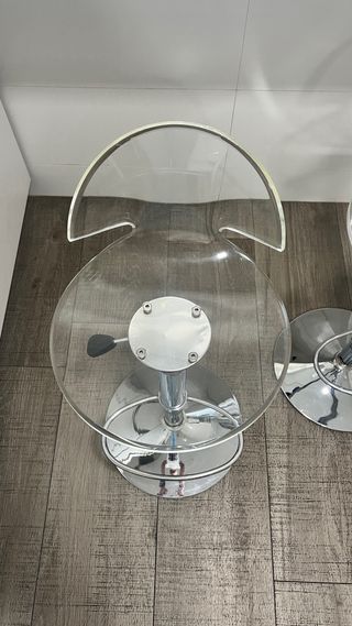 2 taburetes metacrilato transparente