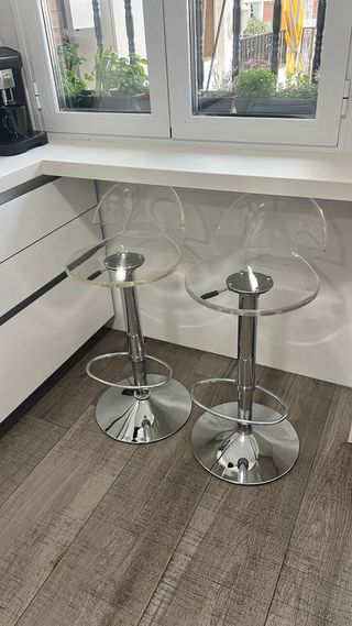 2 taburetes metacrilato transparente