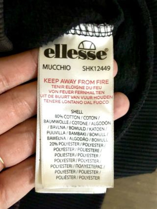 Sudadera Ellesse Negra Talla L Detalles Satinados