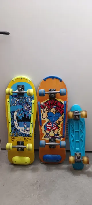 Lote 3 Skateboards Vintage Monopatín old school