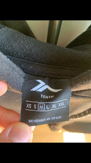 Sudadera talla M hombre Tenth negra y blanca