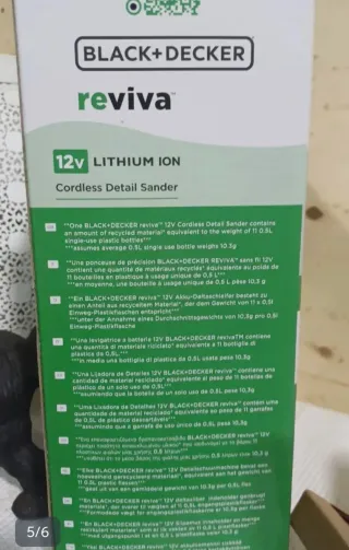 Lijadora Black+Decker Reviva 12V