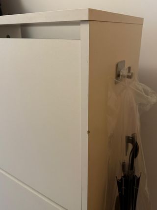 Zapatero blanco IKEA con 3 compartimentos