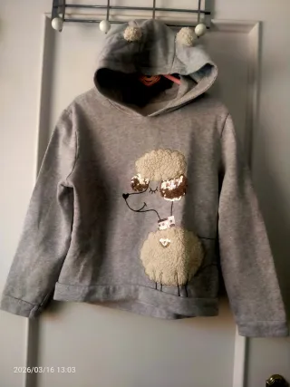 Sudadera niña capucha perro talla 10