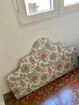 Cabecero tapizado de tela, vintage floral (90cm)