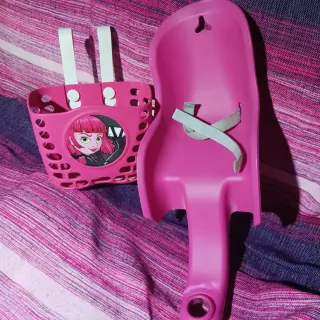 Cesta y asiento bici Decathlon