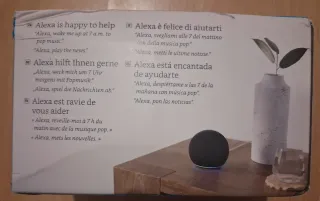 Echo Dot negro (5a generación) y adaptador Alexa