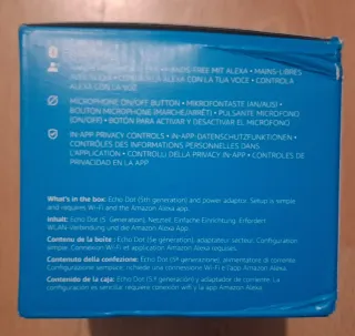 Echo Dot negro (5a generación) y adaptador Alexa