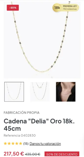 Colgante y cadena de oro 18k.