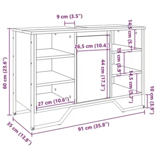 Mueble Lavabo Baño Madera y Metal