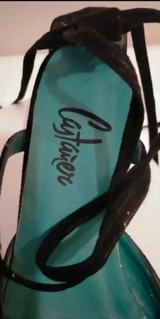 Zapatos de ante negro Castañer