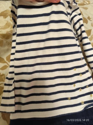 3 vestitini bimba a righe con stelle 2/3 anni