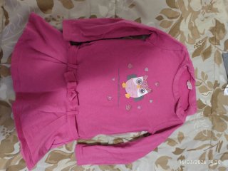 3 vestitini bimba a righe con stelle 2/3 anni