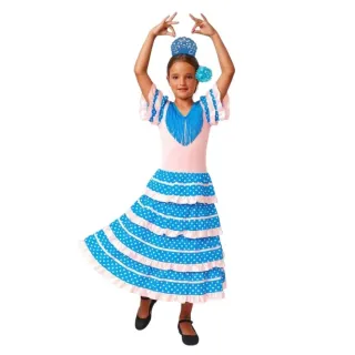 Disfraz Sevillana vestido Flamenca Niña 1-12 Años