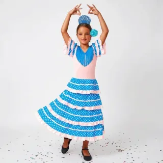 Disfraz Sevillana vestido Flamenca Niña 1-12 Años