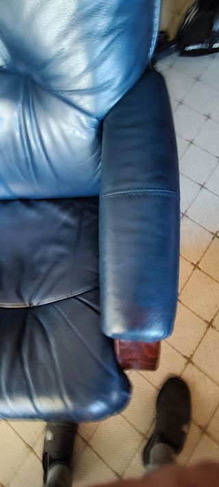 SILLON reclinable y basculante de cuero