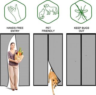 ENGROSAR Cortina Mosquitera Puerta Magnetica, 120x