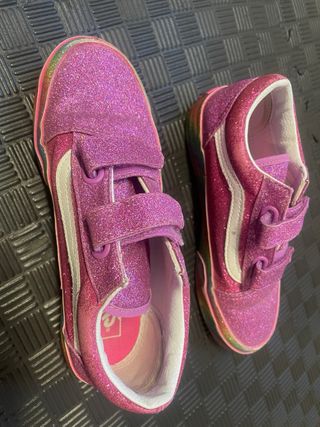 Zapatillas Vans Niña Talla 30 Glitter Rosa