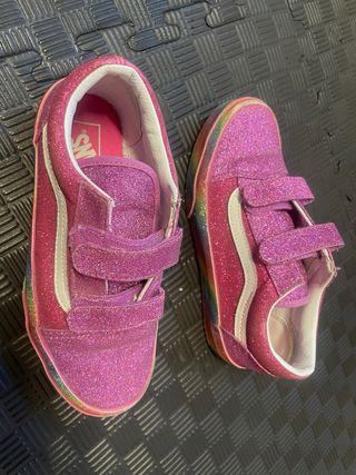 Zapatillas Vans Niña Talla 30 Glitter Rosa