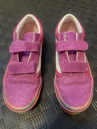 Zapatillas Vans Niña Talla 30 Glitter Rosa