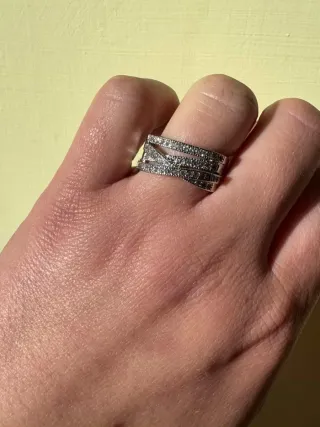 Anello Argento 925 Zirconi Tennis Bijo