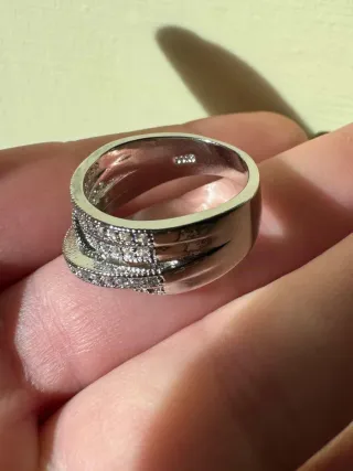 Anello Argento 925 Zirconi Tennis Bijo